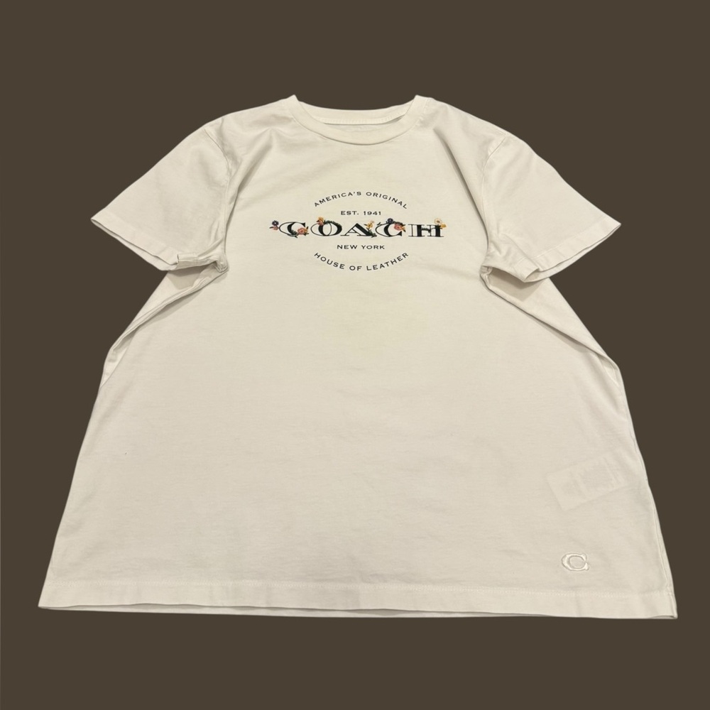 Coach Floral Women’s White Tee Shirt - Picture 2 of 4